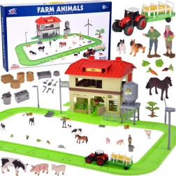 Granja – granero con pista, tractor, figuras y accesorios