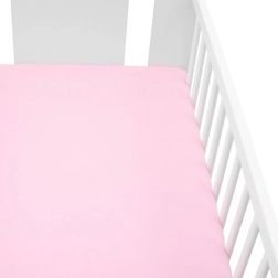 Sábana bajera de jersey para cuna 120×60 rosa NEW BABY