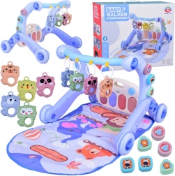 Gimnasio educativo 3 en 1 con andador de empuje y piano musical para bebés