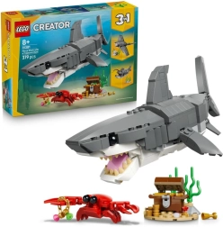 LEGO Creator 3en1 tiburón salvaje y cofre del tesoro