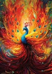 Puzzle Pavo real colorido de 1500 piezas ART PUZZLE