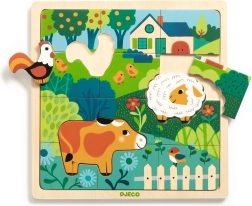 Puzle de madera Puzzlo Granja de Djeco - 15 piezas