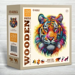 Puzzle de madera Tigre delicado 250 piezas
