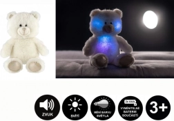 Soñador oso de peluche blanco 40 cm con luz y sonido