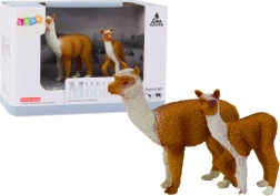 Figura de llama con cría – set de 8 y 6 cm