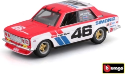 Modelo metálico Bburago 1:43 BRE Datsun 510 coche de carreras