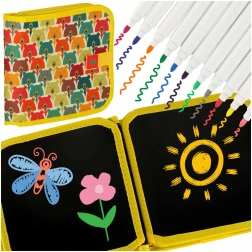 Libro de dibujo portátil: pizarra de tiza con motivo de ositos