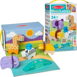 Construcción de madera de animales de safari 34 piezas MELISSA & DOUG