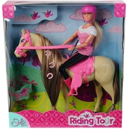 Muñeca STEFFI con ropa de equitación a caballo