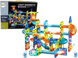 Pista de canicas magnética luminosa - 110 piezas