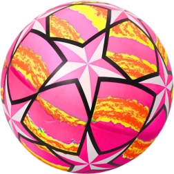 Pelota de goma rosa con estrellitas 24 cm