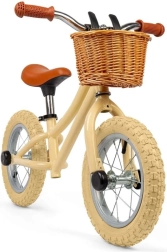 Bicicleta de equilibrio Bigjigs Toys color crema con cesta