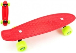 Pennyboard de 43 cm con ejes metálicos, capacidad de carga de 60 kg – Rojo