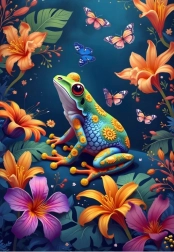 Puzzle rana y mariposas 1000 piezas