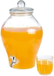 Dispensador de bebidas de vidrio con grifo 6,5 l
