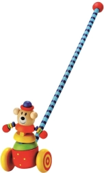 Osito de arrastre de madera con movimiento oscilante