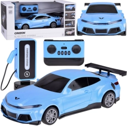 Coche de carreras RC con estación de carga e iluminación de colores