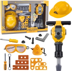 Juego infantil de herramientas con martillo neumático