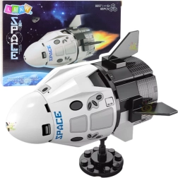 Juego de construcción nave espacial blanca con base – 88 piezas