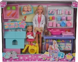 Steffi veterinaria – set de juego con Evi y 4 animalitos