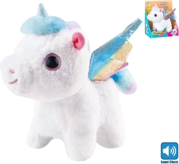 Unicornio de peluche con sonido caminante 21 cm