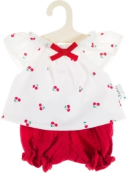 Conjunto de muselina para muñecas de 32 cm con cerezas