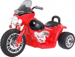 Chopper eléctrico infantil de 3 ruedas con luces LED – Roja