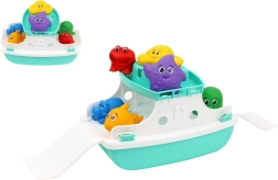 Barco flotante para el baño con animalitos y rampa abatible