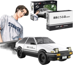 Set de construcción CaDA Toyota AE86 Trueno Initial D – coche urbano blanco, 72 piezas
