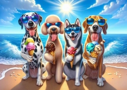 Puzzle Perros de vacaciones 200 piezas