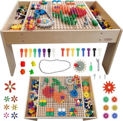 Mesa educativa de madera Masterkidz STEM con accesorios