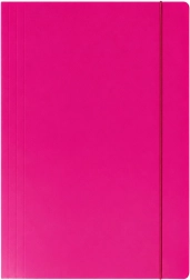 Carpeta de cartón plastificado con goma A4+ – Rosa