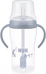 Biberón de aprendizaje NUK Perfect Match con pajita de silicona PENGUIN 260 ml