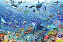 Puzzle Ravensburger mundo submarino colorido 3000 piezas