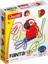 Quercetti Fantafilò Zoo: kit de enhebrado y bordado para niños