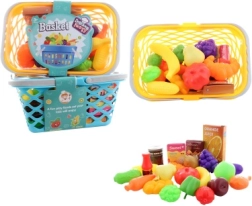 Cesta de la compra infantil con frutas y verduras (25 piezas)
