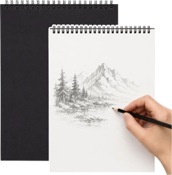 Bloc de dibujo A4 con espiral 160 g/m², 60 hojas