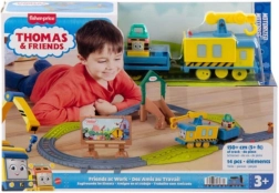 Set con locomotora a pilas Tomás y Sus Amigos: Amigos en el Trabajo