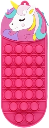 Estuche de silicona con unicornio y colgante