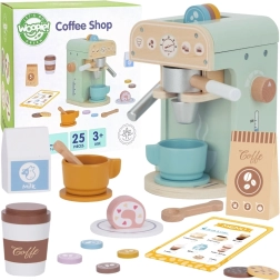 Cafetera de madera Woopie Green Pastelería Barista 25 piezas
