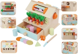 Casita de madera encajable (sorter) – juguete educativo interactivo para niños a partir de 18 meses