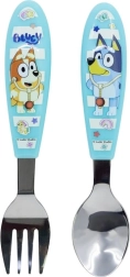 Cubiertos infantiles BLUEY – cuchara y tenedor de acero inoxidable