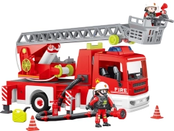 Camión de bomberos con escalera extensible juego de construcción