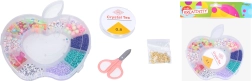 Set de cuentas con cordón y tijeras Manzana