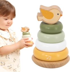 Pirámide educativa de madera con pajarito VIGA PolarB