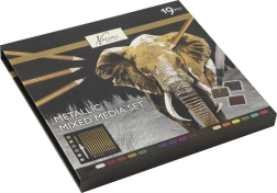 Grafix set acuarelable metálico de lápices y pinturas 19 piezas