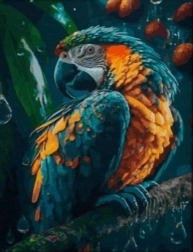 Pintura de diamantes Loro 30x40 cm
