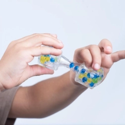 Fidget Blox Sound cubo antiestrés relajante – azul y amarillo