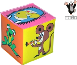Cubo sonajero KRTEČEK de plástico 7 × 7 cm