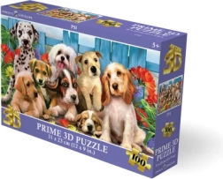 Puzzle 3D de cachorros, 100 piezas, 31 × 23 cm
